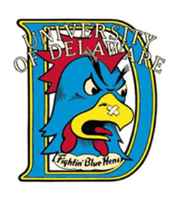 D UNIVERSITY OF DELAWARE FIGHTIN' BLUE HENS trademark