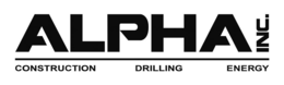 ALPHA INC. CONSTRUCTION DRILLING ENERGY trademark