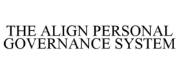 THE ALIGN PERSONAL GOVERNANCE SYSTEM trademark