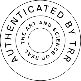 AUTHENTICATED BY TRR THE ART AND SCIENCE OF REAL trademark
