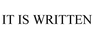 IT IS WRITTEN trademark