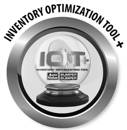 INVENTORY OPTIMIZATION TOOL + IOT+ INVENTORY OPTIMIZATION TOOL AUTO VALUE BUMPER TO BUMPER trademark