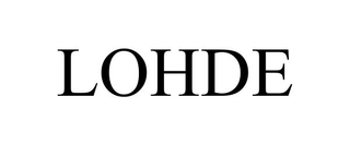 LOHDE trademark
