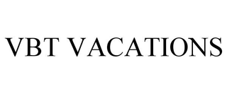 VBT VACATIONS trademark