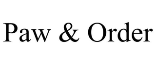 PAW & ORDER trademark