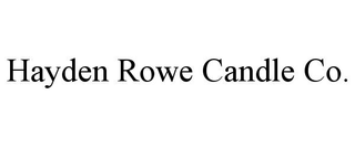 HAYDEN ROWE CANDLE CO. trademark