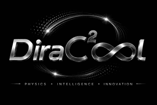 STYLIZED FORM DIRACOOL OVER AN OVAL STAR FIELD ON A BLACK BACKGROUND, THE SUPERSCRIPT 2 ON THE CAPITAL C, AND A STYLIZED DOUBLE "O" FORMING AN INFINITY SYMBOL ABOVE THE CAPITALIZED WORDS PHYSICS, INTELLIGENCE AND INNOVATION trademark