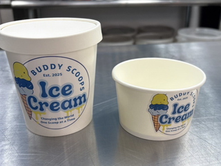 BUDDY SCOOPS EST. 2025 ICE CREAM CHANGING THE WORLD ONE SCOOP AT A TIME trademark