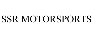 SSR MOTORSPORTS trademark