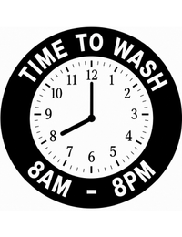 TIME TO WASH 8AM - 8PM trademark