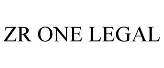 ZR ONE LEGAL trademark