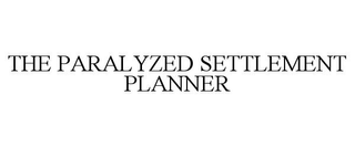 THE PARALYZED SETTLEMENT PLANNER trademark