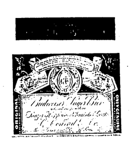 ORIGINAL BUDWEISER BUDWEISER LAGER BIER ONLY GENUINE AS DECREED BY THE COURTS ORIGINAL AS DECREED BY THE COURTS trademark