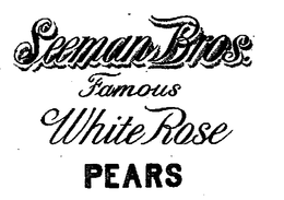 SEEMAN BROS. FAMOUS WHITE ROSE PEARS trademark