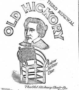 OLD HICKORY "ANDREW JACKSON" CHAIR. trademark