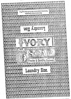 IVORY SOAP LAUNDRY SIZE PROCTER & GAMBLE CINCINNATI MANUFACTURED AT IVORYDALE. FACTORIES CONDUCTED ON THE PROFIT-SHARING PLAN trademark