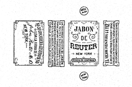NO SE CONSIDERA GENUINO SI NO LLEVAL LA FIRMA DE-NEW YORK, LA FRAGANCIA EXQUISITA DEL JABONDE REUTER, Y SU EFFECTO MARAVILLOSO PARA LIMPIARY EMBELLECER EL CUTIS, Y SUARIZAR Y BLANOUEAR LAS MANOS, LEHAN DUDO UNA REPUTACION UNIVERSAL, HACIENDO AL MISMO TIEMPO QUE SEVERDA EN EL MUNDO ENTERO JOHN REUTER, M.D. trademark