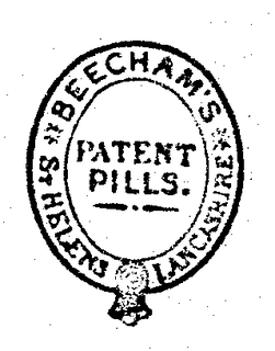 BEECHAM'S PATENT PILLS. ST HELENS LANCASHIRE trademark