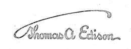 THOMAS A EDISON trademark