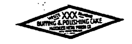 WHITE XXX DIAMOND BUFFING AND POLISHING CAKE MATCHLESS METAL POLISH CO. NEW YORK-CHICAGO trademark