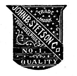 JOHN B. STETSON CO PIILADELPHIA NO. 1QUALITY trademark