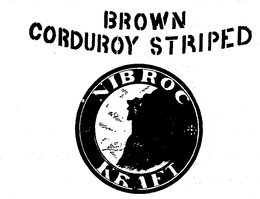 NIBROC KRAFT BROWN CORDUROY STRIPED trademark