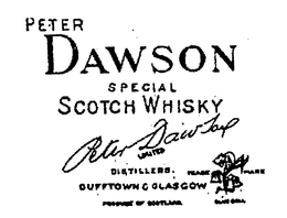 PETER DAWSON SPECIAL SCOTCH WHISKY DUFFTOWN & GLASGOW PRODUCE OF SCOTLAND BLUEBELL trademark