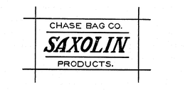 SAXOLIN CHASE BAG CO. PRODUCTS. trademark