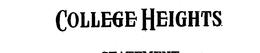 COLLEGE HEIGHTS trademark