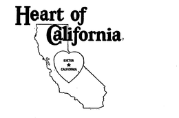 HEART OF CALIFORNIA EXETER CALIFORNIA trademark