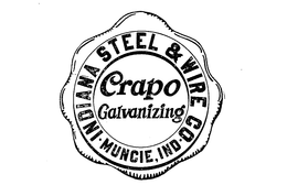 CRAPO GALVANIZING-INDIANA STEEL & WIRE CO. MUNCIE, IND trademark