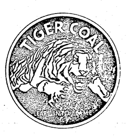 TIGER COAL LEAPS INTO FLAME trademark