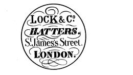 LOCK & CO. HATTERS. ST. JAMES'S STREET.LONDON. trademark