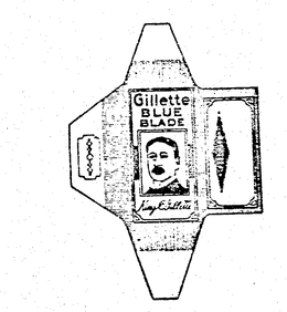GILLETTE BLUE BLADE KING C. GILLETTE trademark
