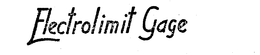 ELECTROLIMIT GAGE trademark