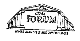 THE FORUM WHERE MAN STYLE AND COMFORT MEET trademark