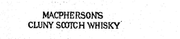 MACPHERSON'S CLUNY SCOTCH WHISKY trademark