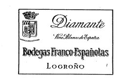 DIAMANTE BODEGAS FRANCO-ESPANOLAS LOGRONO VINO BLANCO DE ESPANA trademark