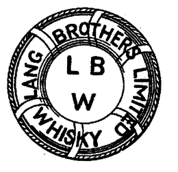 LBW LANG BROTHERS LIMITED WHISKY trademark