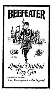 BEEFEATER LONDON DISTILLED DRY GIN trademark