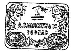 A.C. MEUKOW & CO COGNAC MARQUE DEPOSEE REGISTERED AT STATIONERS HALL trademark
