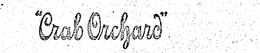 "CRAB ORCHARD" trademark