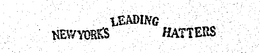 NEW YORK'S LEADING HATTERS trademark