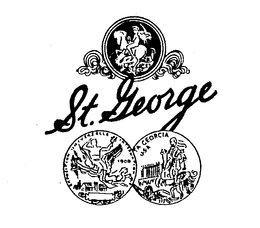ST. GEORGE EXPOSITION UNIVERSELLE INTERNATIONLE 1900 TA CEORICA. U.S.A. trademark