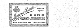MARQUIS DE CAUSSADE FINE GRAND ARMAGNAC THE BRANDY OF LAFAYETTE CONDON (GERS) trademark