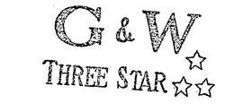 G & W THREE STAR trademark