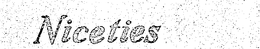 NICETIES trademark