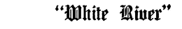 "WHITE RIVER" trademark