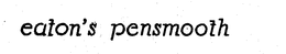 EATON'S PENSMOOTH trademark