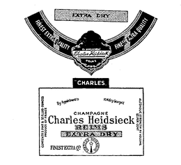 CHAMPAGNE CHARLES HEIDSIECK REIMS EXTRA DRY FINEST EXTRA QUALITY trademark
